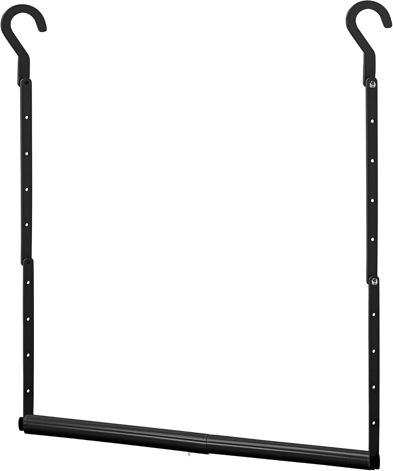 STORAGE MANIAC Adjustable Closet Rod for Hanging Clothes, 1 Pack Black