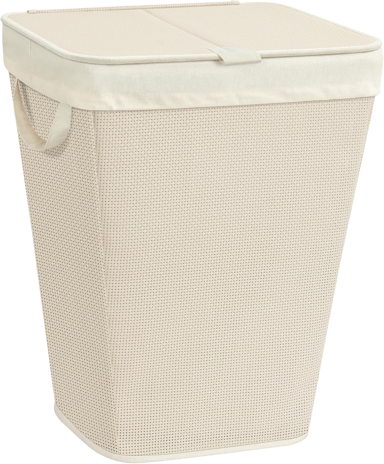 STORAGE MANIAC 90L Laundry Hamper with Lid Laundry Basket, White