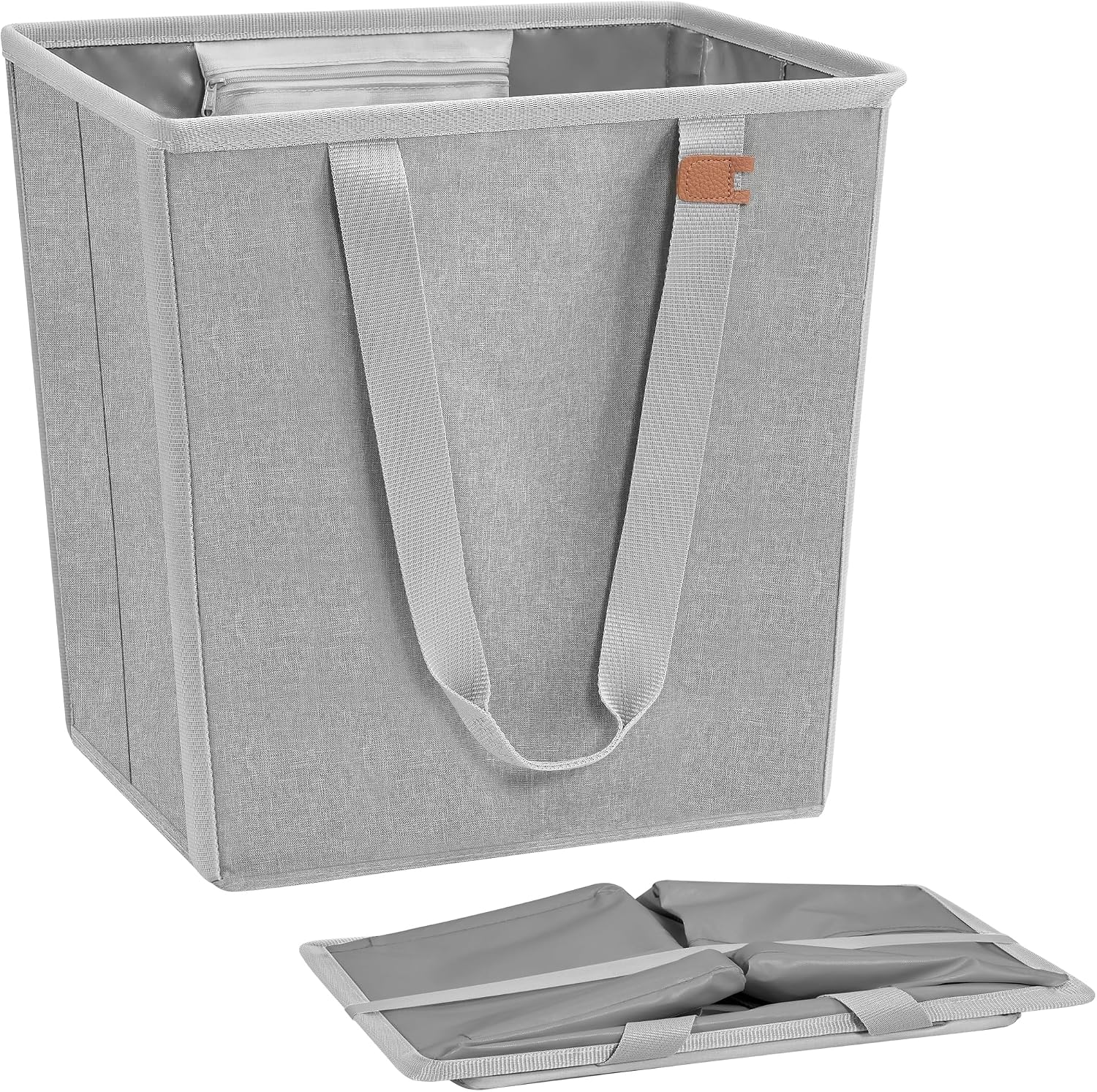 STORAGE MANIAC Collapsible Laundry Basket, Pop-up Laundry Hamper Gray
