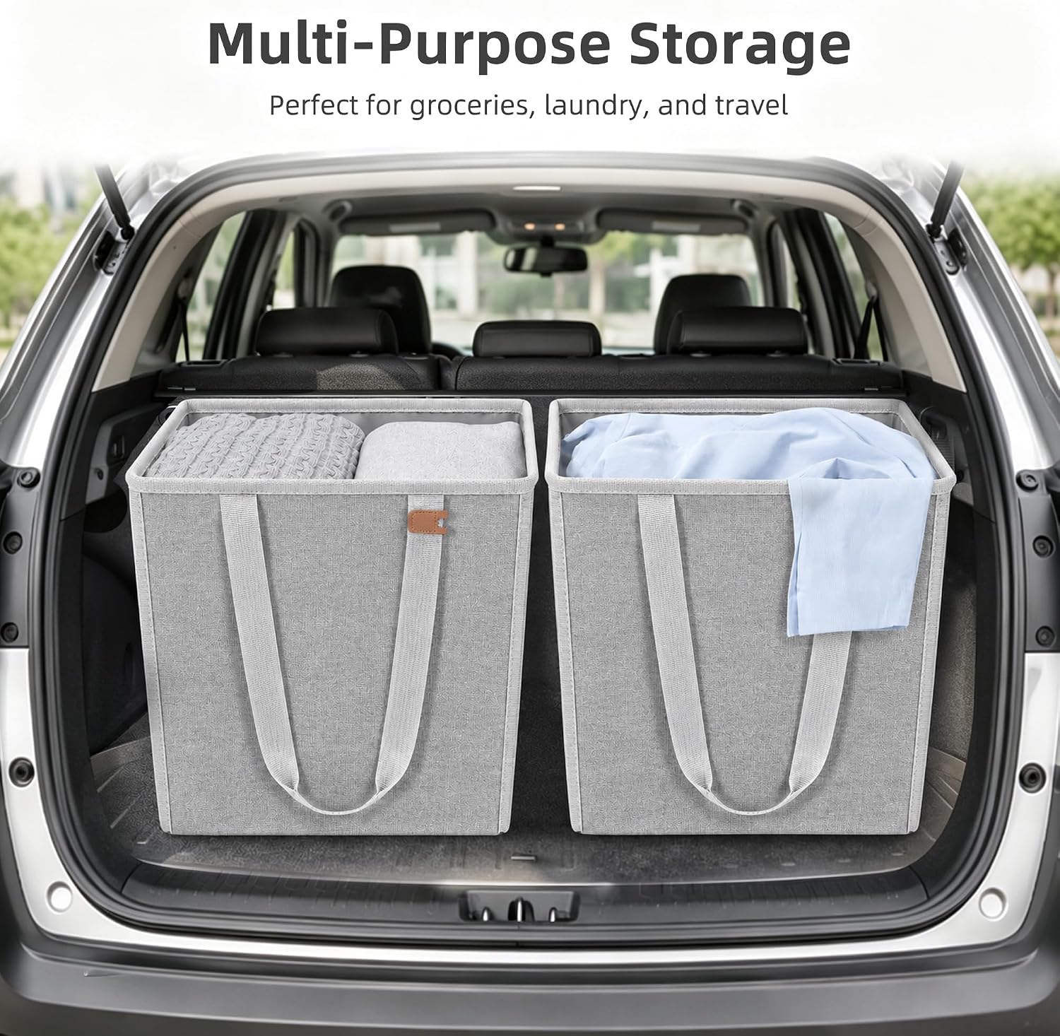 STORAGE MANIAC Collapsible Laundry Basket, Pop-up Laundry Hamper Gray