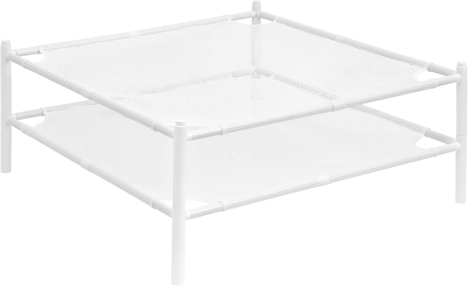 STORAGE MANIAC Sweater Drying Rack, Mesh Clothes Drying Rack, Stackable Laundry Drying Rack, Lay Flat Dryer for Delicates, Portable Dry Rack for Indoor or Outdoor, White, 2-Pack