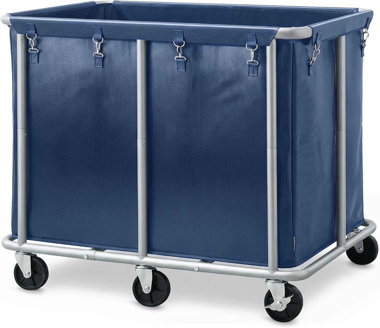 STORAGE MANIAC Commercial Laundry Cart with Wheels, 420L Blue